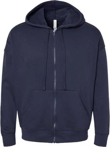 Today’s Deal Bella + Canvas 3759 Unisex Sponge Fleece DTM Full-Zip Hoodie - Navy