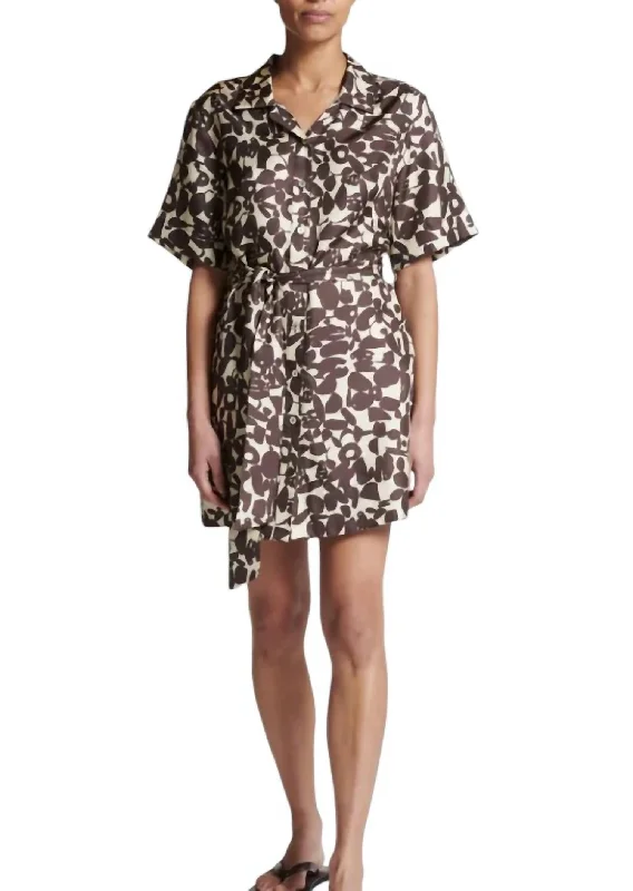 Don't Miss Lucca Mini Dress In Expresso Pebble