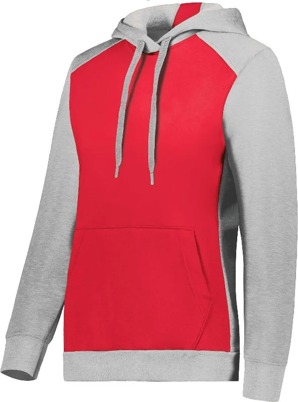 Can't Be Beat Augusta 6867 Ladies Three-Season Fleece Pullover Hoodie - Scarlet Gray Heather Can't Be Beat Augusta 6867 Ladies Three-Season Fleece Pullover Hoodie - Scarlet Gray Heather