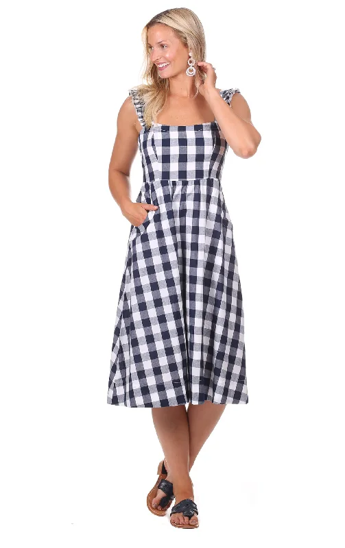 Deal Alert Wendy Dress in Navy Gingham