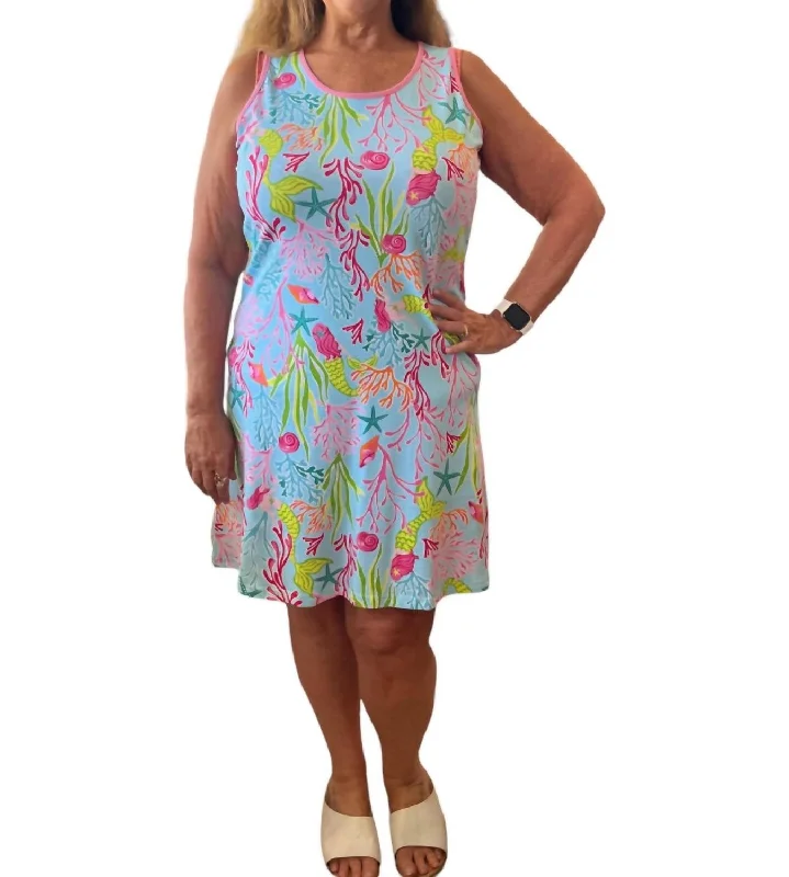 Final Markdown Mermaid Molly Tank Swing Dress In Blue