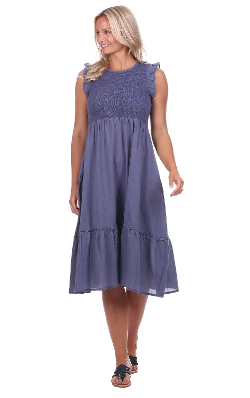 Weekend Deal Mariana Midi Dress in Light Chambray