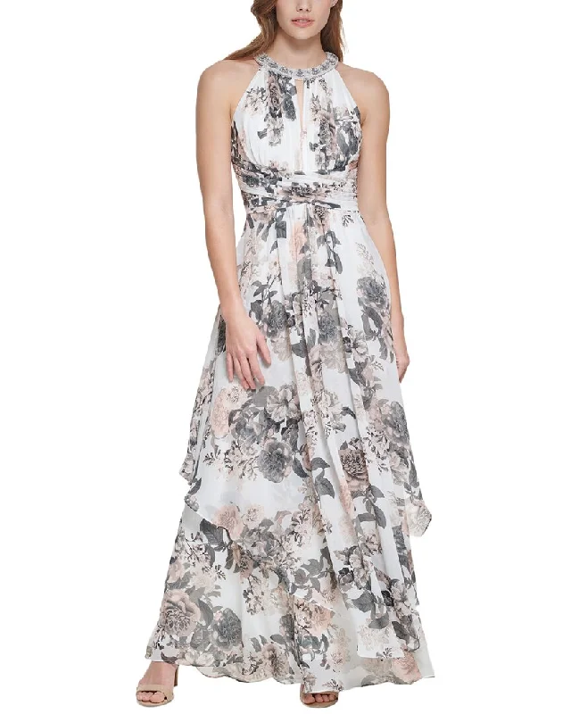 Price Blitz Eliza J Printed Chiffon Gown