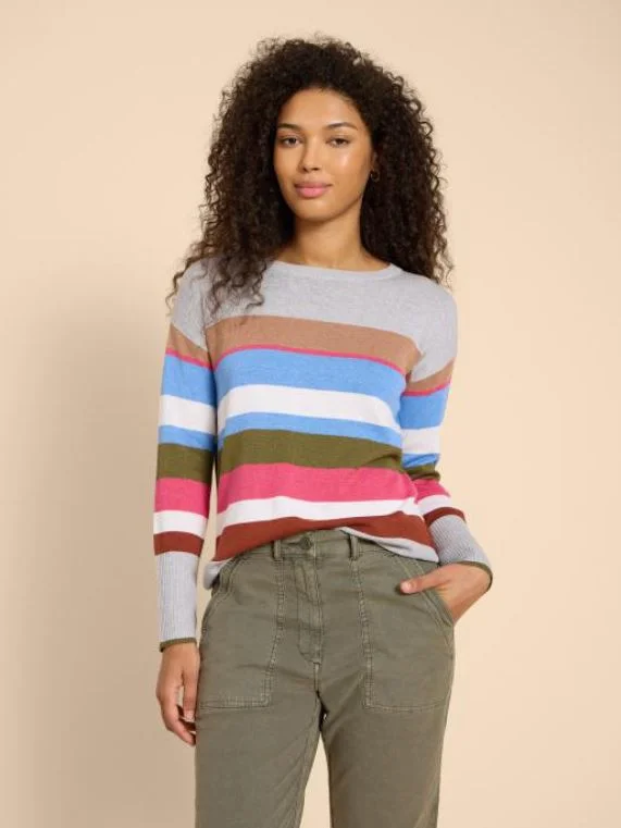 Price Meltdown Olive Stripe Jumper