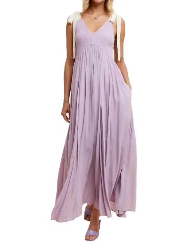 Referral Discount Camryn Maxi Dress In Purple