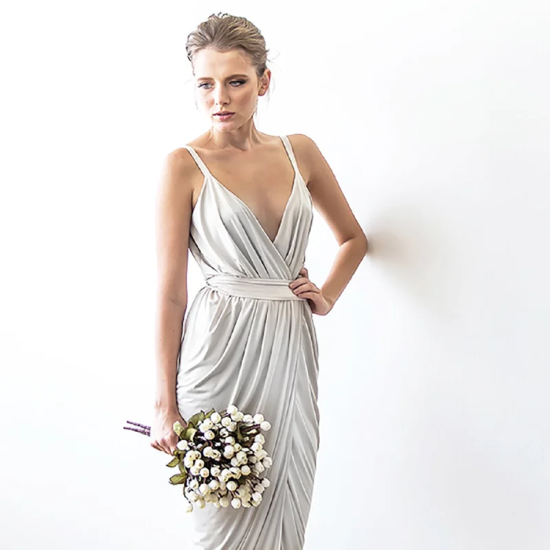 Savings Galore Ivory Tulip Wrap Maxi Dress #1033