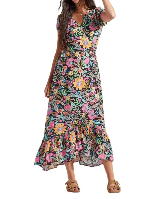 Sale Event Floral Maxi Wrap Dress In Dominica