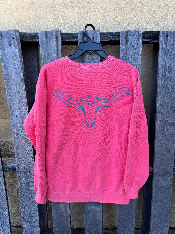 Instant Discount Brand of Cattle Comfort Colors Crewneck Sweatshirt In Watermelon