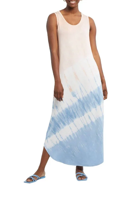 The Best Prices Tank Ombré Maxi Dress In Peach Skin