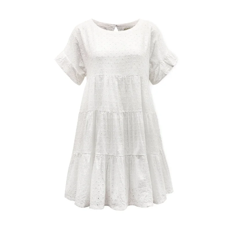 Price Break Organic Tiered Eyelet Dress