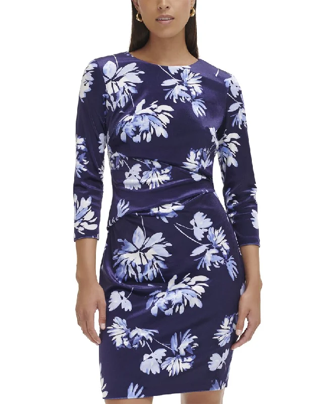 Major Savings Vince Camuto Velvet Side Tuck Bodycon Dress