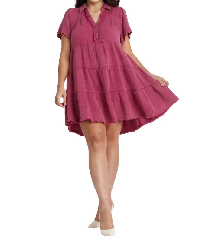Deal Alert Curvy Make Me Forget Dress In Raspberry