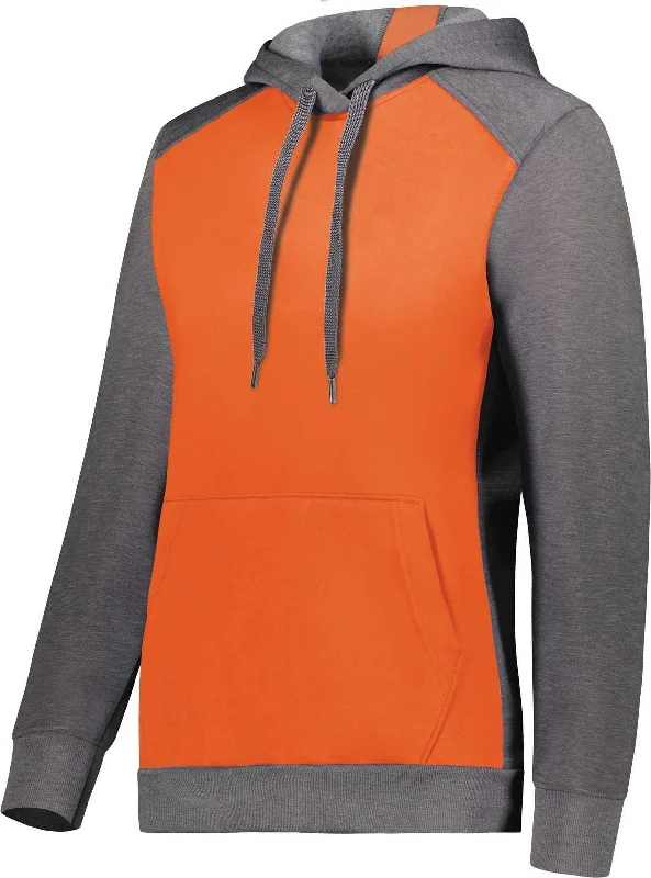 Act Now Augusta 6867 Ladies Three-Season Fleece Pullover Hoodie - Orange Carbon Heather Act Now Augusta 6867 Ladies Three-Season Fleece Pullover Hoodie - Orange Carbon Heather