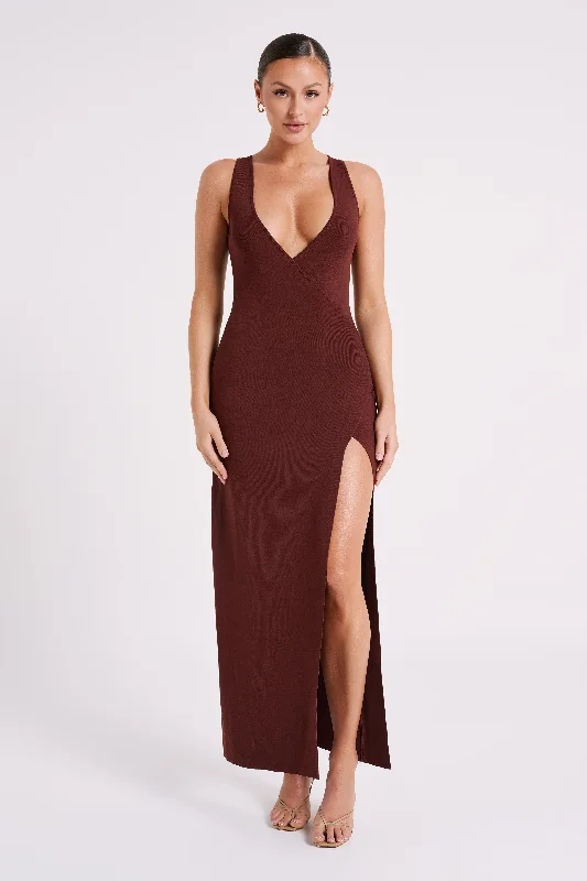 Must-Have Deals Araminta Knit Maxi Dress - Dark Chocolate