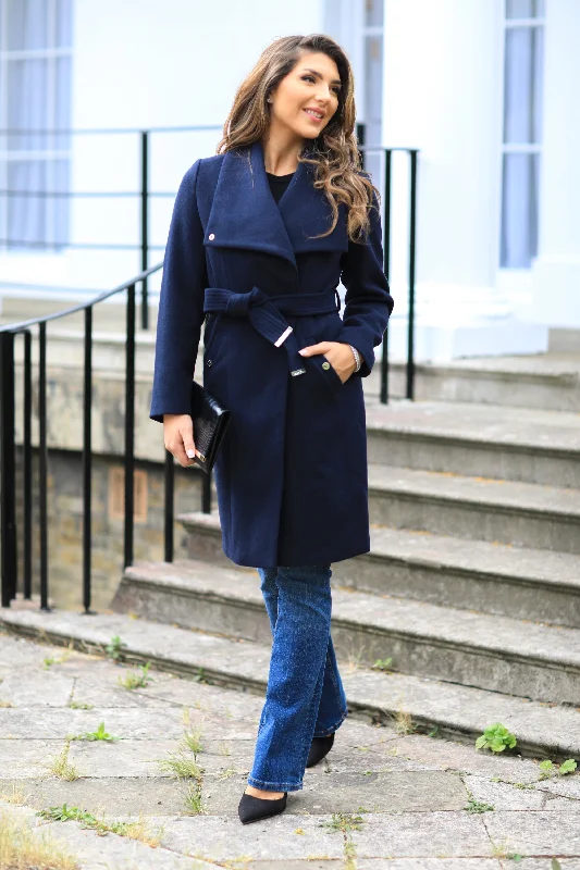 Lowest Price Double Second Wool Blend Wrap Coat