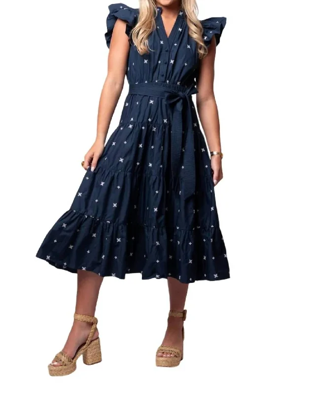Buy More, Save More Maya Midi Dress In Navy