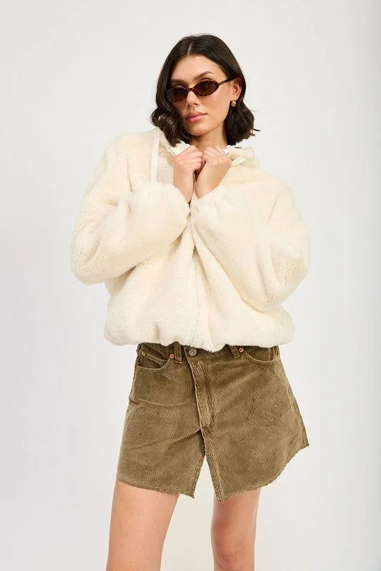 Big Savings Emory Park Fuzzy Hooded Jacket