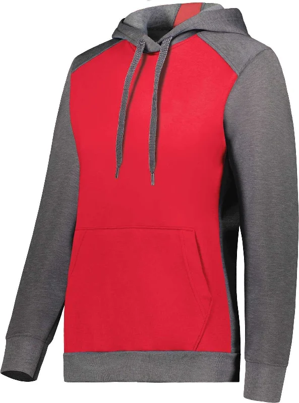 Blowout Deals Augusta 6867 Ladies Three-Season Fleece Pullover Hoodie - Scarlet Carbon Heather Blowout Deals Augusta 6867 Ladies Three-Season Fleece Pullover Hoodie - Scarlet Carbon Heather