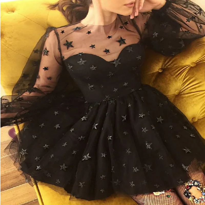 Clearance Event Print See Through Mesh Short Dress