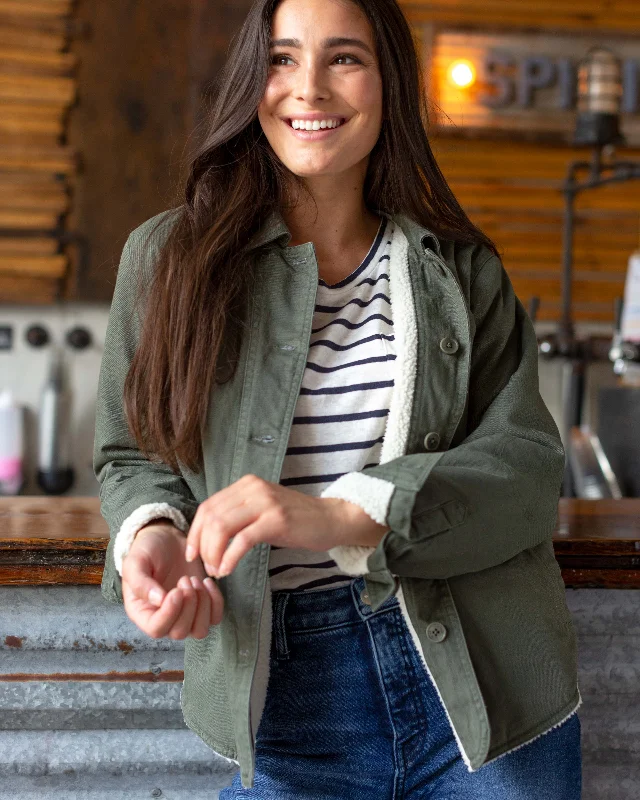 Great Deals Reversible Sherpa Lined Canvas Jacket