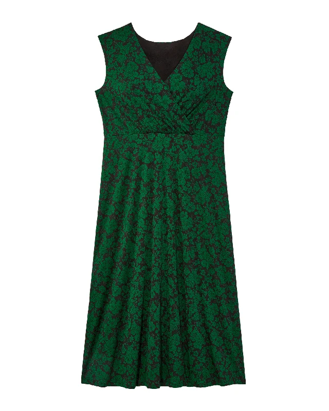 Exclusive Access Springfield V-Neck Maxi Dress | Black / Kelly Green