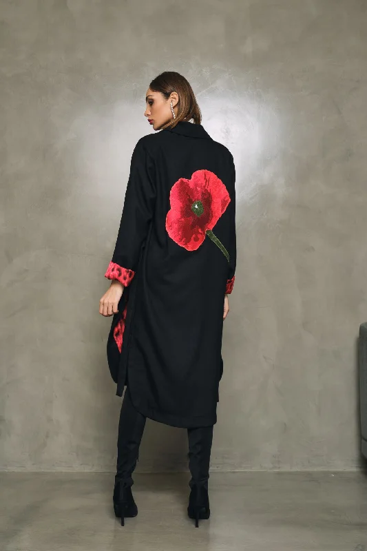 Final Markdown BLACK REVERSIBLE POPPY COAT REV213