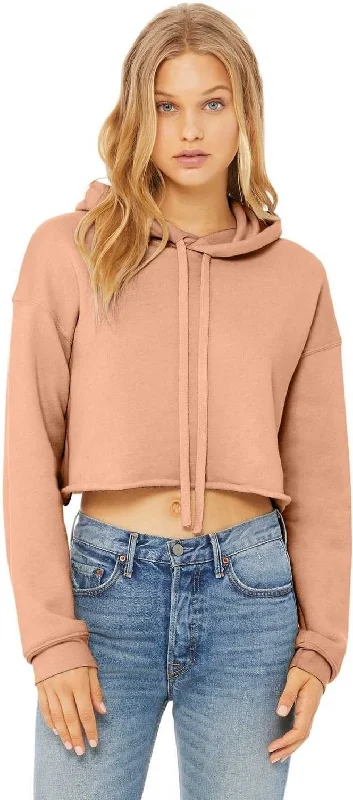 Mega Deal Bella + Canvas 7502 Women's Sponge Fleece Cropped Fleece Hoodie - Peach