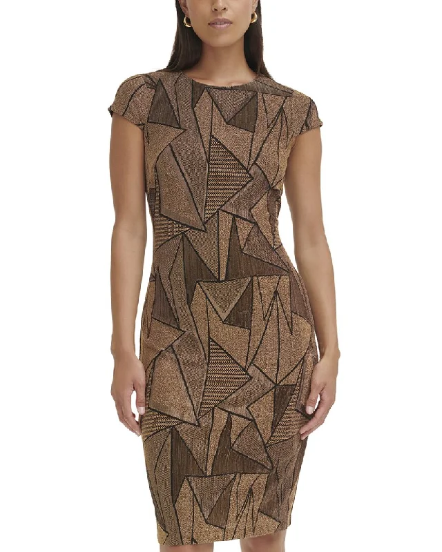 Time-Limited Offer Vince Camuto Metallic Knit Bodycon Dress