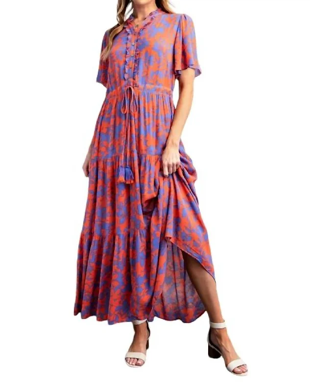 Price Blitz Eleanor Maxi Dress In Blue