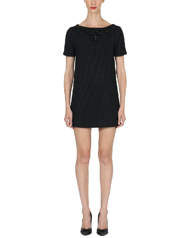 Buy More, Save More Carolina Herrera Boat Neck Shift Mini Dress