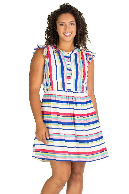 Epic Deals The Suzette Dress in Boardwalk Stripe