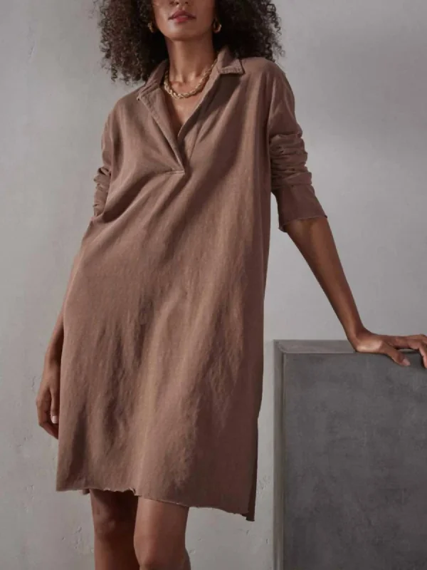 Flash Deals Relaxed Polo Dress In Malt