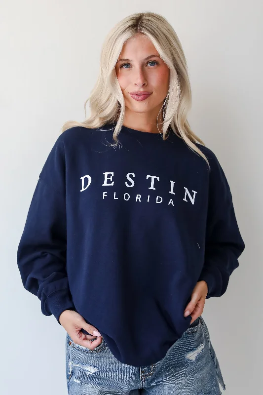 Sneak Peek Sale Navy Destin Florida Sweatshirt