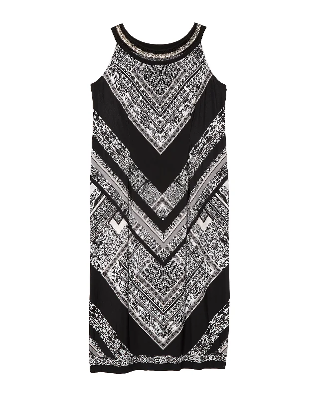 Limited Time Holland Halter Maxi Dress | Black / White