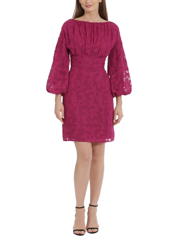 Early Bird Discount Womens Lace Overlay Above Knee Shift Dress