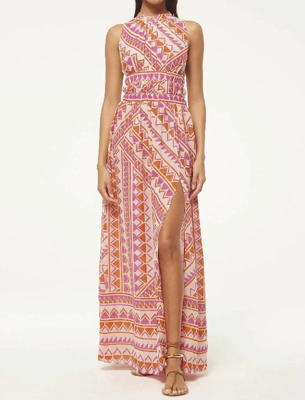 Season Finale Sale Aranita Dress In Aperol Geo