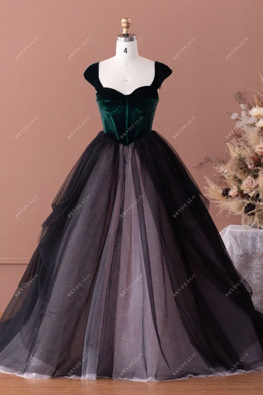 New Markdowns Victoria Velvet Tulle Colored Ballgown Wedding Dress