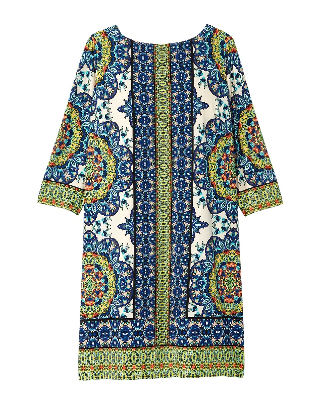 Fantastic Deals Zelda Shift Dress | Ivory / Azure Blue