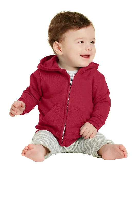 Super Sale Port & Company Infant Core Fleece Full-Zip Hooded Sweatshirt. CAR78IZH