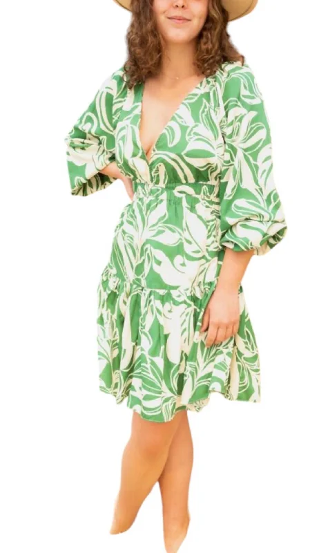 Midnight Sale Vega Mini Dress In La Palma Green