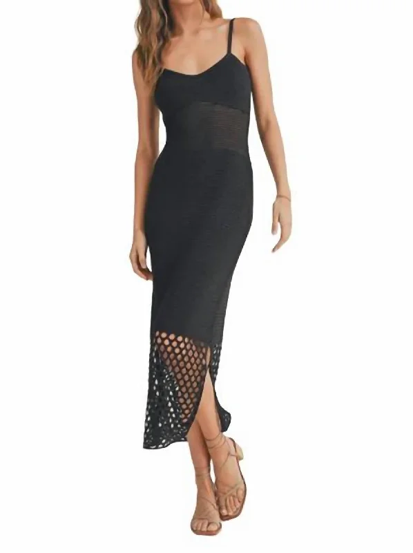 The Best Prices Net Midi Dress In Black
