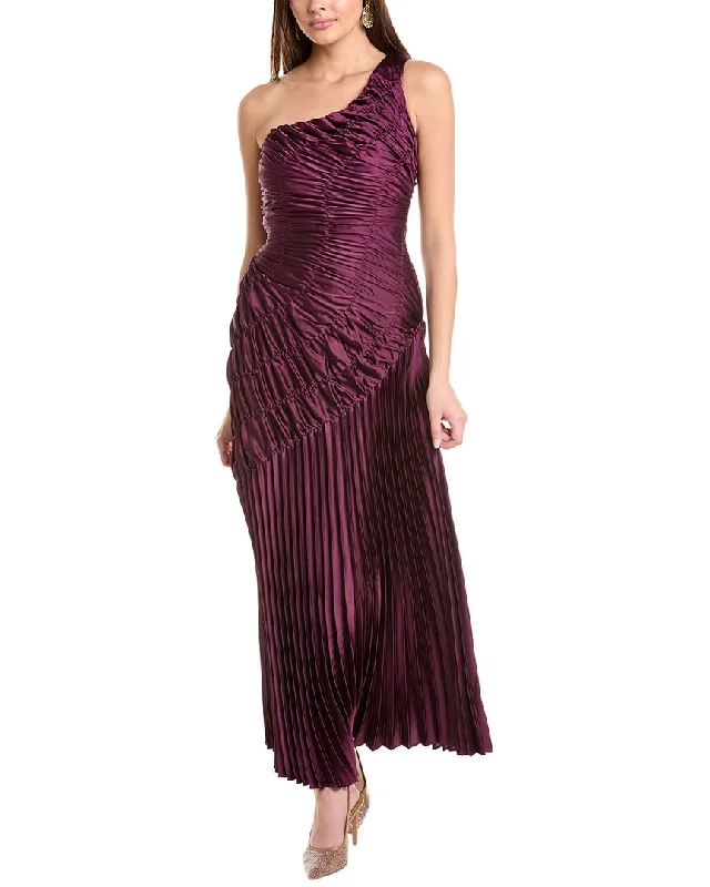 Can't Miss Taylor Satin Ruched Gown