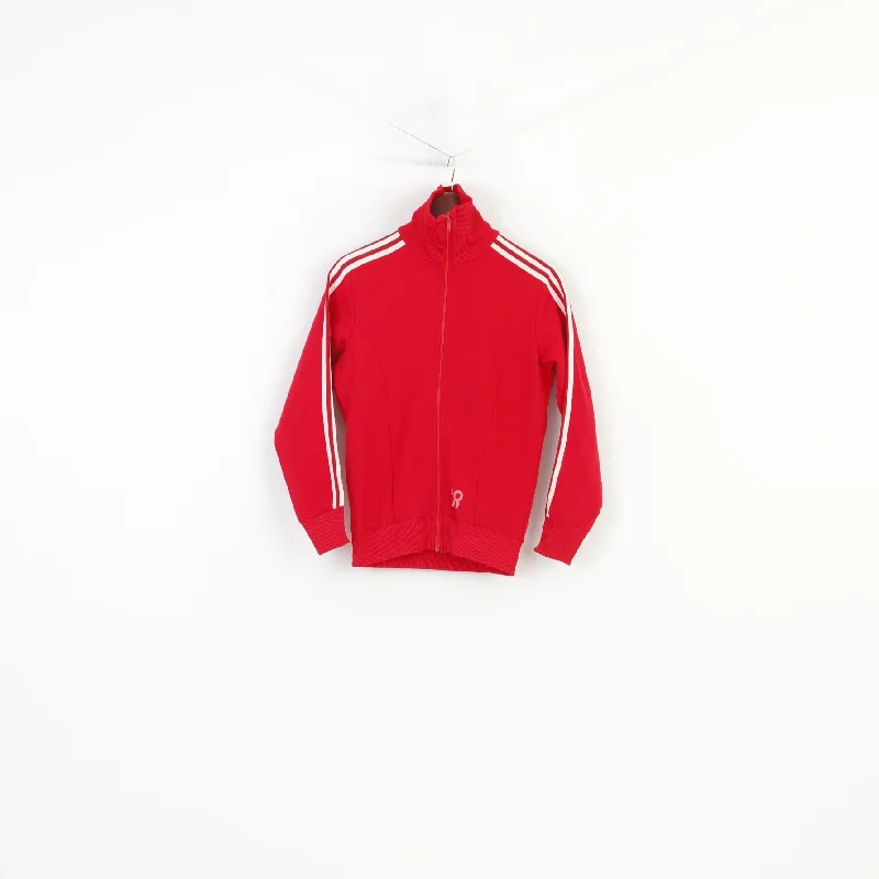 Daily Deals Adidas Women 44 M Sweatshirt Olympic Montreal 1976 Red Stretch Sportswear Yugoslavia Vintage Full Zipper Top