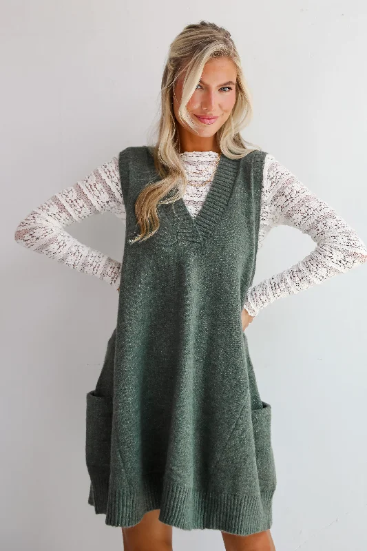 Huge Discounts Successful Sophistication Sweater Mini Dress