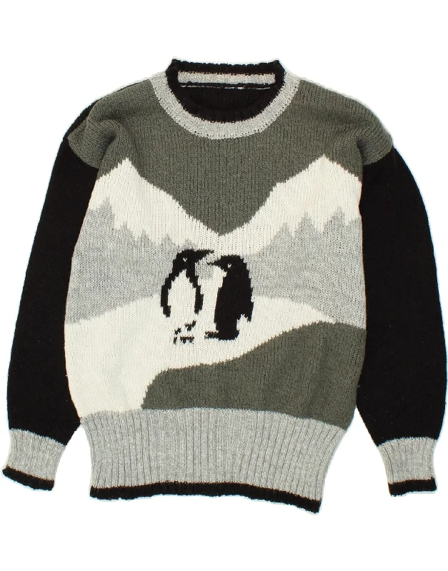 Loyalty Reward VINTAGE Womens Graphic Crew Neck Jumper Sweater UK 18 XL Black Colourblock Loyalty Reward VINTAGE Womens Graphic Crew Neck Jumper Sweater UK 18 XL Black Colourblock