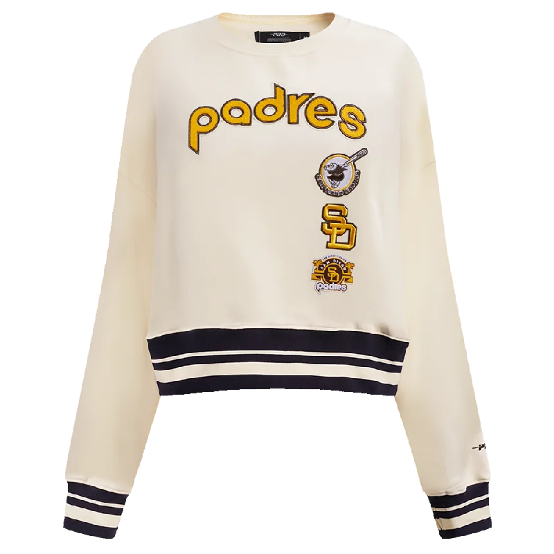 Sneak Peek Sale SUDADERA DE CUELLO REDONDO MLB SAN DIEGO PADRES RETRO CLASSICS PARA MUJER Sneak Peek Sale SUDADERA DE CUELLO REDONDO MLB SAN DIEGO PADRES RETRO CLASSICS PARA MUJER