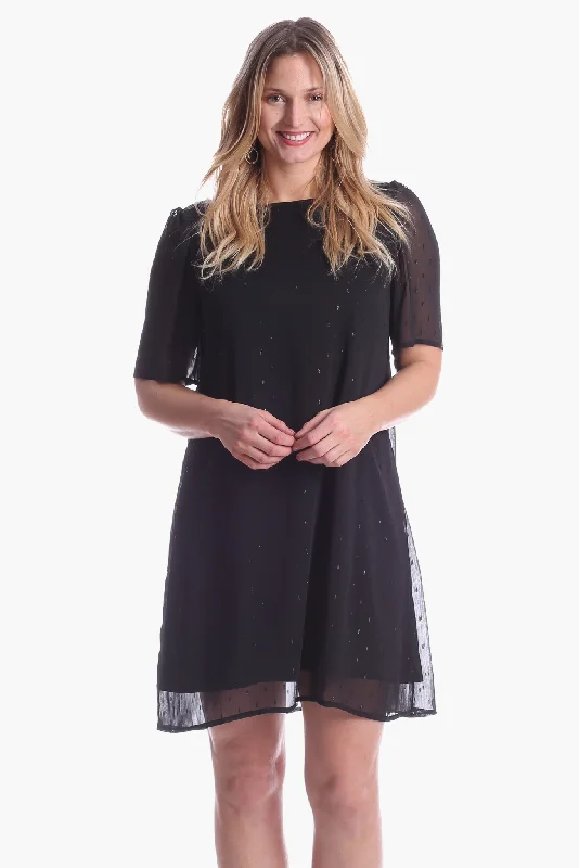 Unmissable Offer Phoebe Dress in Black Shimmer Dot