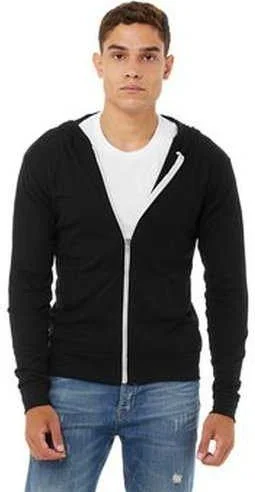 Clearance Sale Bella + Canvas 3939 Unisex Triblend Full-Zip Lightweight Hoodie - Black Triblend Clearance Sale Bella + Canvas 3939 Unisex Triblend Full-Zip Lightweight Hoodie - Black Triblend