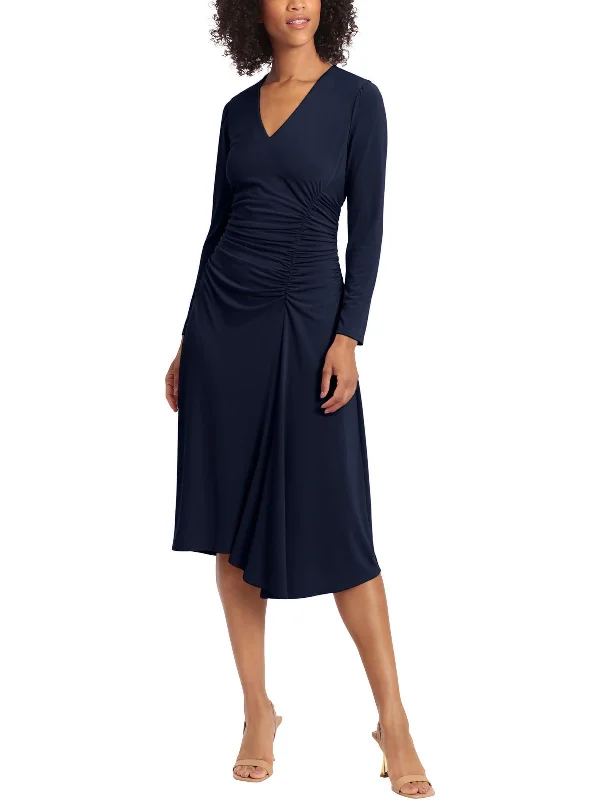 Price Reduction Womens Ruched Knee Length Bodycon Dress