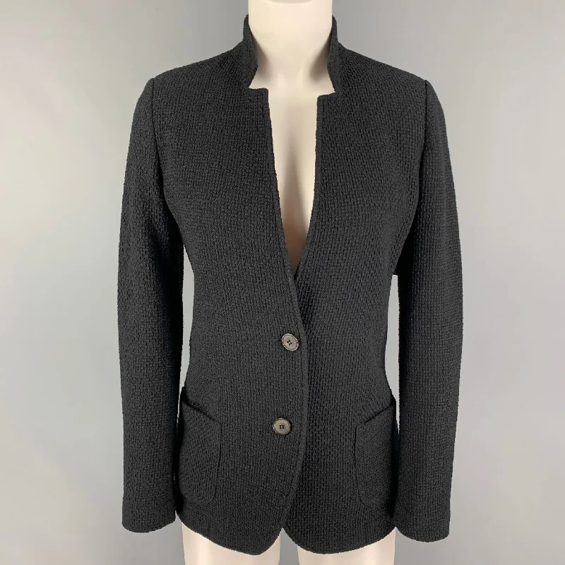 Deal Explosion FALCONERI Size S Black Wool Single Breasted Jacket